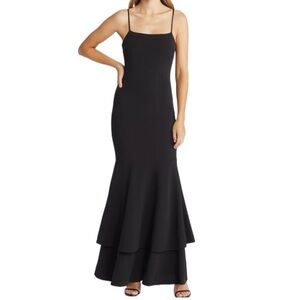 Lulu's Black Maxi Trumpet Dress